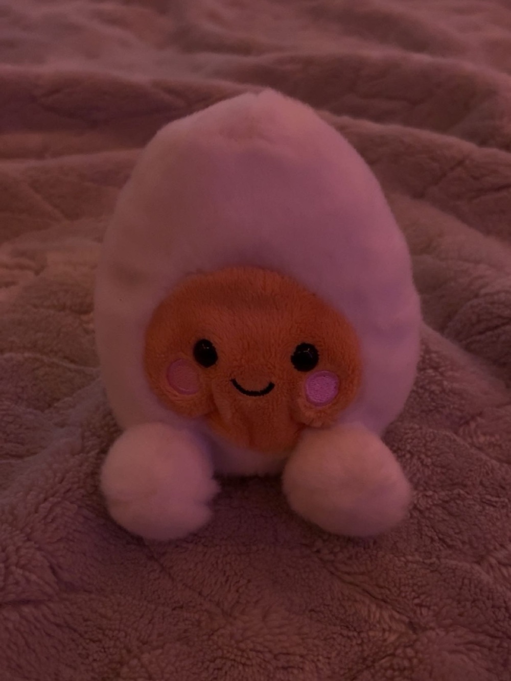 Plush Egg Character Soft Toy - White and Orange
